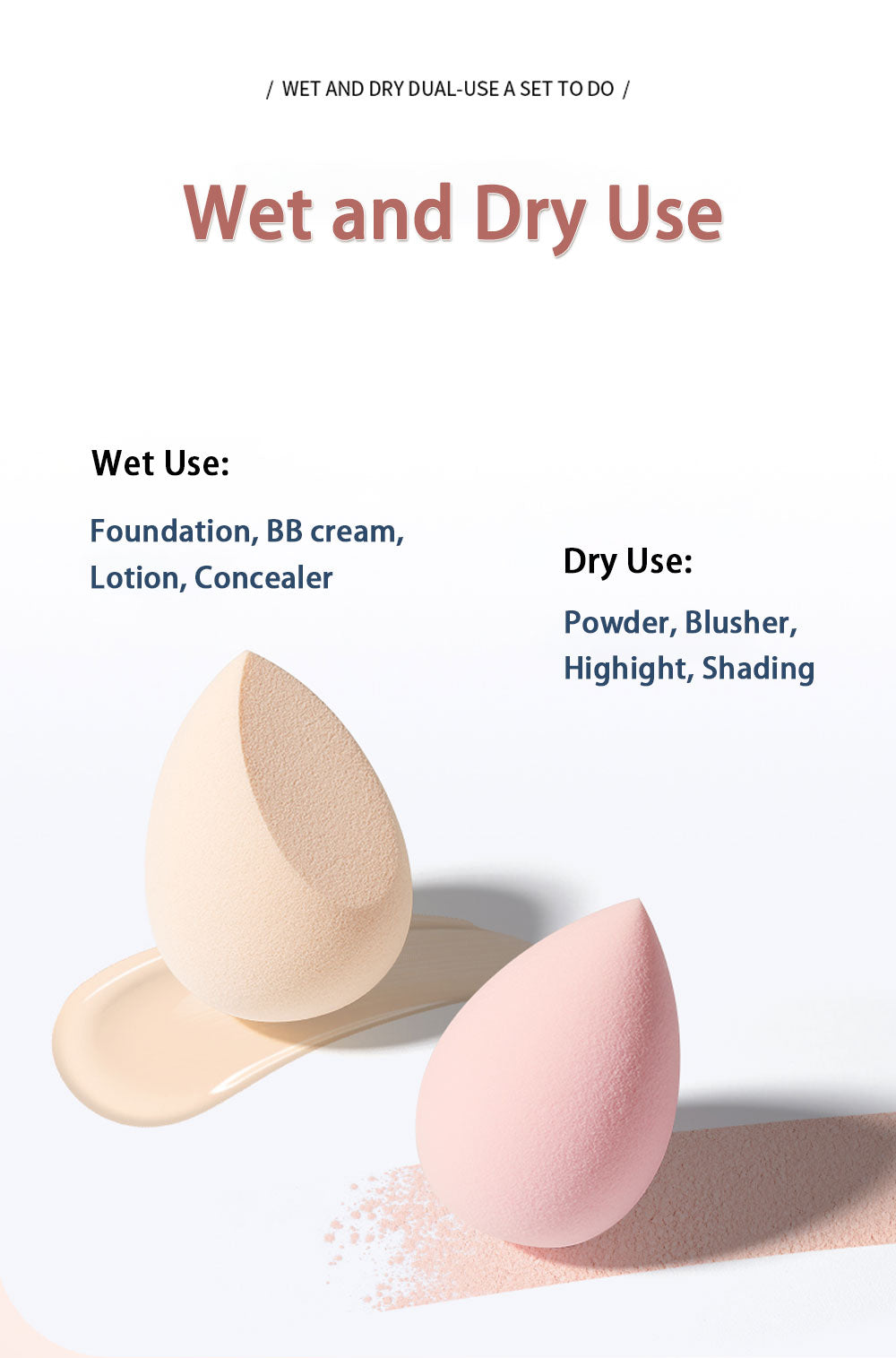4 PCS Makeup Professional Beauty Sponge Blender Set  Sponge