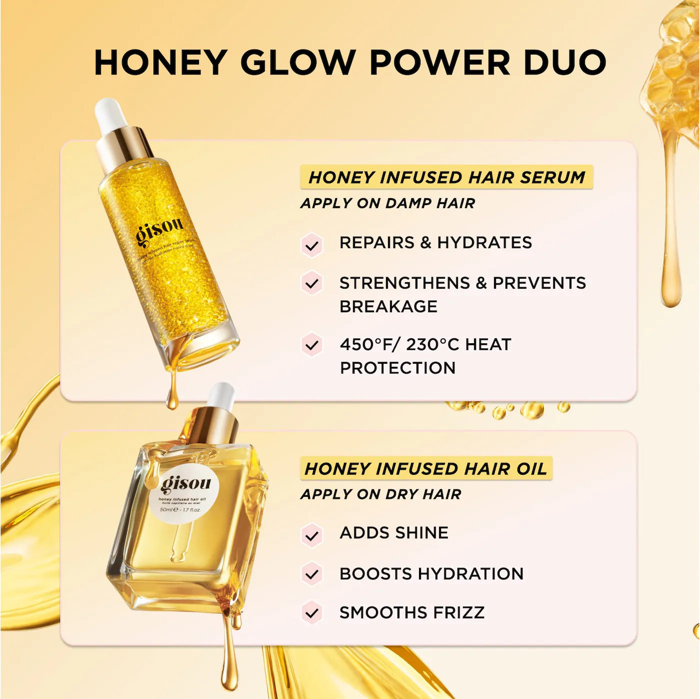 Mini Honey Infused Hair Oil